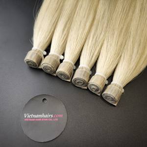 Venta al por mayor 100% Virgen Vietnamita Recto Premium Calidad PU Trama Cutícula Completa Extensiones de Cabello Humano Jerry Curl - Product Image 1
