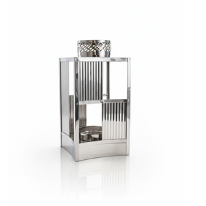 Portavelas Arquitectónico Personalizado de Metal con Forma de Árbol de Navidad, Estilo Industrial Geométrico, Duradero para Exteriores, de Alta Calidad - Product Image 1