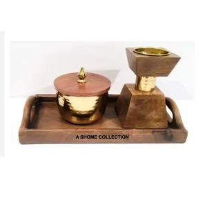 Estilo árabe metal Bakhoor hogar decorativo y Golden Top Iglesia quemador de incienso titular para refrescar el aire - Product Image 3