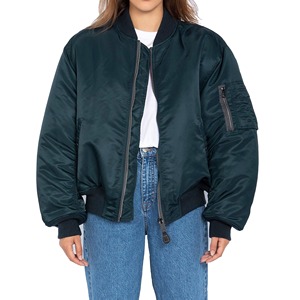 Chaqueta Bomber de piel de oveja y algodón con estampado Digital personalizado para hombres y mujeres, ropa de calle de lona cruda de estilo universitario con estampado completo - Product Image 1