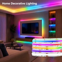 Tira de Luces LED RGBIC COB, 420 LED/m, Direccionable, con Efecto de Persecución, DC 12V/24V, Cortable cada 10mm, Tira Inteligente para Decoración del Hogar