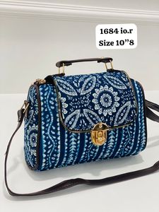 Handmade Rajasthani Women's Tote Bag New Arrival Multi-Color Cotton Fancy Handblock Print Double Partition 10\"8 Size <b>Handbag</b> - Product Image 4