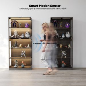 Vitrine en bois et verre avec étagères en bois, <span class=keywords><strong>meuble</strong></span> de salon pour collection, mobilier de salon DR563 - Product Image 3