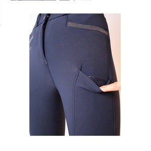 Vente en gros de pantalons d'équitation personnalisés pour femmes, tenue d'équitation à prise intégrale, culottes en vrac avec poche pour téléphone - Product Image 4