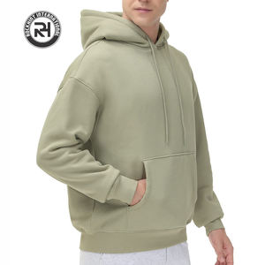 Sweat à capuche d'hiver lourd pour hommes 340 400 450 GSM Poche en polaire de coton Logo personnalisé Écran bouffant DTF Impression DTG Pull OEM - Product Image 1
