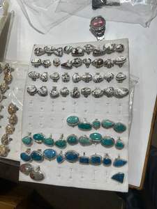 แหวนเงินแท้ 925 สำหรับทุกเพศ ประดับพลอยธรรมชาติ แหวนพลอยเจสเปอร์ทรงคาโบชอง แหวนพลอยดีไซน์เนอร์ แหวนสำหรับทุกเพศ - Product Image 2