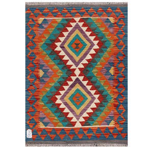 Maimana Afghanistan Kilim Rug 117 X 83 cm <b>Wall</b> Accent Artistic <b>Decorative</b> Piece - Product Image 1
