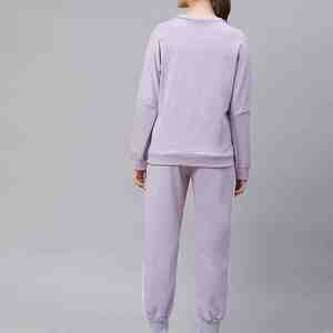 Chándal de invierno para mujer, conjunto de dos piezas con capucha y pantalones para correr con logotipo personalizado, ropa deportiva con estampado - Product Image 3