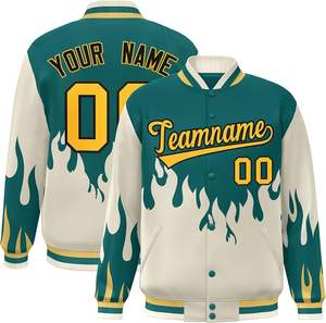 Chaqueta de béisbol Varsity de lana ligera de alta calidad para adultos y jóvenes abrigo de invierno para hombres con diseño de Letterman dividido - Product Image 6