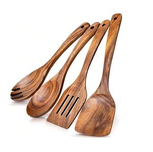 Cuillère en bois de mangue polie, faite à la main, écologique, pour la cuisine, la mise en place de la table, design moderne - Product Image 2