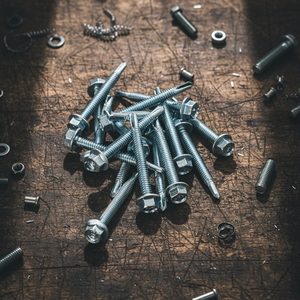 Vis autoforeuses à tête hexagonale de qualité supérieure (métrique/pouce) revêtues de zinc, classe 8, haute résistance, résistantes à la corrosion, filetage profond et grossier - Product Image 1