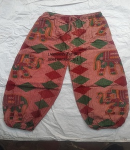 ชุดนอนผ้าฝ้ายพิมพ์ลายมีกระเป๋าสำหรับผู้หญิงกางเกงผ้าฝ้ายชุดนอนผ้าฝ้ายลายทาง - Product Image 4