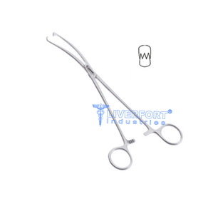 คีมปากคีบ KELLY vulsellum, 9-1/4 "(23.5ซม.) โค้งด้านข้าง4X5ฟันกว้าง7.7มม. เครื่องมือผ่าตัดนรีเวชวิทยา - Product Image 1
