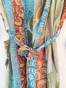 Kimono de seda 100% para mujer, bata de maternidad informal, bata para verano, otoño, Primavera, bata de playa de gasa de secado rápido - Product Image 3