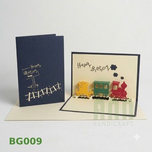 ANN HANDICRAFT BG009 Carte de vœux pop-up 3D personnalisée imprimée 4 couleurs, découpée, vernissage mat, souvenir en papier Vietnam - Product Image 5