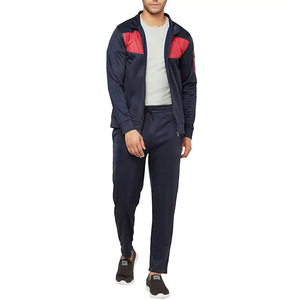 Survêtement de sport décontracté en coton léger, personnalisé, pour l'hiver, avec fermeture éclair et col montant, effet délavé à l'acide, pour la course et l'entraînement, vente en gros - Product Image 1