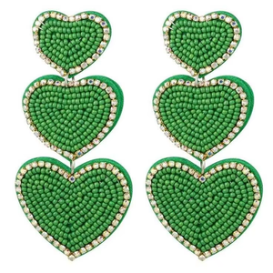 Pendientes bordados de joyería de moda de tendencia, pendientes bordados con cuentas hechos a mano para mujeres y niñas de la India - Product Image 1