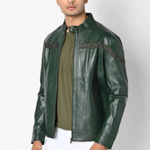 Blouson en cuir pour moto, design personnalisé OEM, best-seller, dernier design, vêtements pour hommes. - Product Image 1
