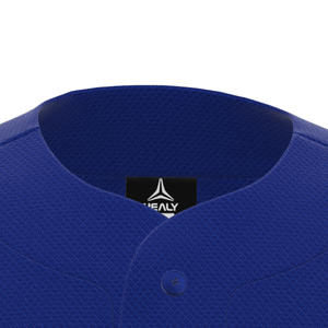 Camiseta Deportiva de Secado Rápido con Malla de Panal de Abeja de Alta Densidad, Camiseta Deportiva Retro con Botones, Unisex, Azul Marino, para Exteriores - Product Image 4