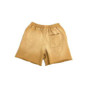 Pantalones cortos para correr de algodón 100% lavados con ácido desgastado Vintage para hombre, ropa de calle ecológica descolorida, servicio OEM, patrón sólido alto - Product Image 2