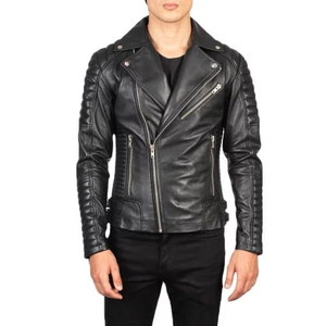 Veste en cuir pour homme YASH SPORTS - Matériaux de haute qualité - Veste décontractée d'hiver avec fermeture éclair - Veste fine à lettres - Prix de gros - Product Image 5