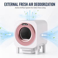 Bac à litière automatique intelligent pour chat, toilette électrique fermée pour chat, réduction des odeurs, bac de nettoyage carré pour animaux de compagnie, OEM