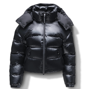 Veste matelassée décontractée unisexe en gros, à fermeture éclair, noire et blanche, design ample, rembourrage d'hiver, pour hommes, femmes, taille plus - Product Image 5