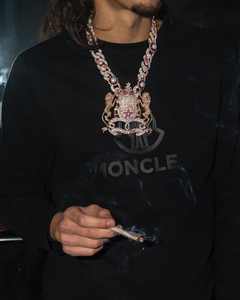 Unisex Vintage 925 Sterling Silver <b>VVS</b> Moissanite <b>Diamond</b> <b>Chain</b> Necklace Fine Jewelry for Hip-hop Parties Silver Plated Pendants - Product Image 6