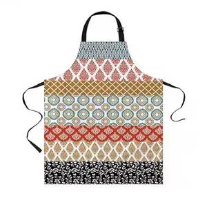 Juego de delantal de cocina 100% algodón de último diseño superventas de tamaño personalizado a precio mayorista - Product Image 4