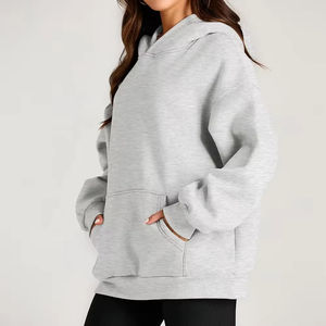 Nouveaux sweats à capuche en molleton de coton écologique de haute qualité, sur mesure, pour femmes, grandes tailles, service OEM, hiver - Product Image 4