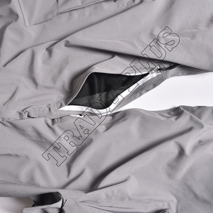 Pantalones de nieve de carga holgados impermeables grises OEM con cintura ajustable con mosca delantera dobladillo ceñido y calor con forro polar - Product Image 6