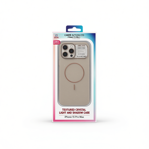 Funda Magnética con Textura en Relieve y Efecto de Luz y Sombra para 15 Pro Max, Accesorio Premium para Teléfono Móvil - Product Image 1