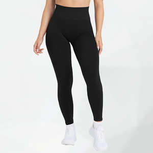 Leggings froissés les plus populaires pour femmes, ensembles de vêtements de yoga confortables, soutien-gorge, pantalons de yoga à taille haute - Product Image 5