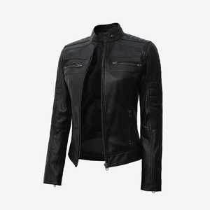 Dernier design confortable 2025 Veste en cuir pour homme de haute qualité à col rabattu avec manches longues Vestes pour hommes - Product Image 3