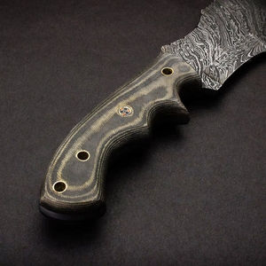 Couteau de survie tactique de plein air, couteau de camping, nouveau design 2026, fait à la main, acier damas, motif pluie, manche en bois de corne - Product Image 4