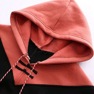 เสื้อฮู้ดระบายอากาศสีพื้นสำหรับผู้หญิงเสื้อฮู้ดโอเวอร์ไซส์สำหรับใส่กลางแจ้งดีไซน์ตามสั่ง - Product Image 3