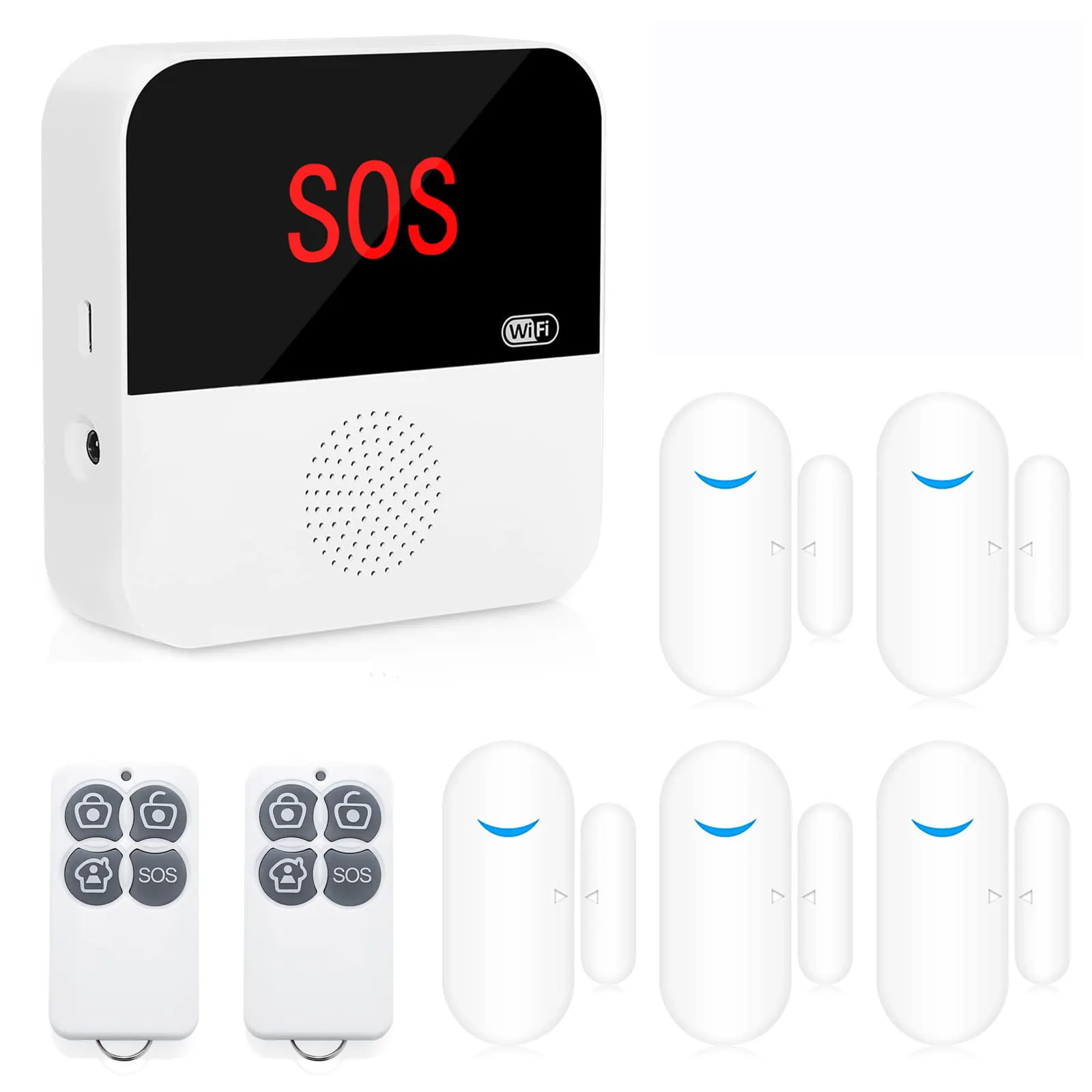 Daytech Wifi hệ thống báo động cửa không dây Diy nhà thông minh hệ thống an ninh với điện thoại App cảnh báo 8 cái-Kit cho ngôi nhà, căn hộ
