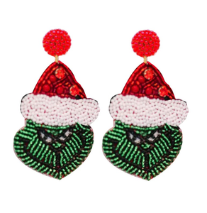 Pendientes de cuentas llamativos con cuentas de vidrio brillantes de 100 por ciento accesorio decorativo diseñado para mujeres - Product Image 2