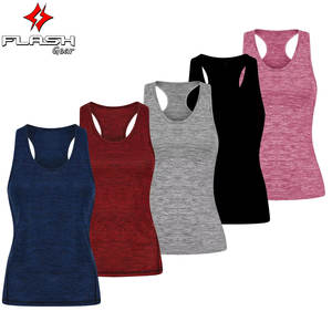 <b>Womens</b> Ladies Gym <b>Vest</b> Sleeveless Activewear Fitness Tank Top Sports Breathable & Comfortable Workout Top Running Plus Size - Product Image 1