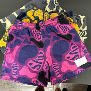2024 New Arrival Summer <b>Men's</b> High Street Custom All-Print 5 Inch Inseam <b>Basketball</b> Sweat <b>Shorts</b> Breathable Mesh Designed for - Product Image 2