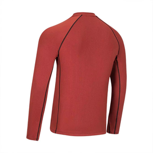 Wholesale Custom Camo Men Hunting Rash Guard <b>Long</b> <b>Sleeve</b> Spandex/Polyester 220g Thermal Base Layer <b>Red</b> Color Plain <b>Sleeves</b> - Product Image 2