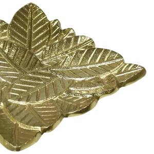 Le plateau décoratif doré à motif traditionnel en aluminium est un long titre possible pour représenté C'est une feuille de couleur or - Product Image 3