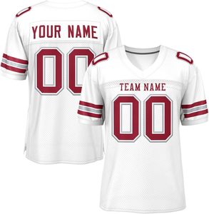 Camisetas de fútbol americano con logotipo personalizado OEM, tela de malla de poliéster de secado rápido con impresión por sublimación, opción de talla grande - Product Image 1