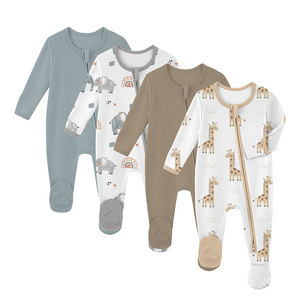 Conjunto de Ropa de Manga Larga <span class=keywords><strong>para</strong></span> Bebé Recién Nacido de Fibra de Bambú Personalizado Más Vendido - Product Image 2