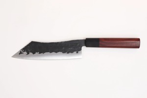 Cuchillo de chef de cocina profesional hecho a mano, hoja de acero de alto carbono con mango duradero de madera de rosa. - Product Image 4