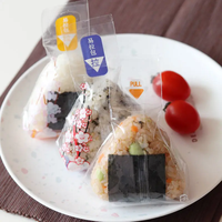 Sacs triangulaires transparents pour micro-ondes, film d'emballage pour boulettes de riz, emballage pour onigiri, sac en plastique pour boulettes de riz