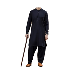 OEM Pakistán Shalwar Kameez conjunto de ropa islámica de lujo para los adultos de los hombres Salwar Kameez vestido hecho de algodón y seda al por mayor - Product Image 3