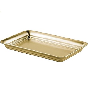 Bandeja de Metal de nuevo producto de venta, forma ovalada con mesa de comedor interior esmaltada en blanco, Plato decorativo, bandeja para servir comida y postre - Product Image 6