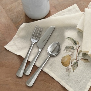 Juego de cubiertos de metal con acabado plateado, mango forjado a mano para el hogar y la boda, vajilla de mesa, juegos de cubiertos para comer - Product Image 4
