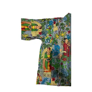 Chaqueta Bomber Reversible Farihda Khalo Kanta para Mujer, Talla XL, Estilo Universitario Acolchado con Decoración de Parches para Primavera y Otoño - Product Image 2